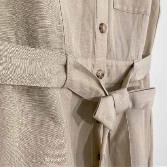 Rails Callie linen blend Utility Jumpsuit in Taupe size M - Picture 5 of 14